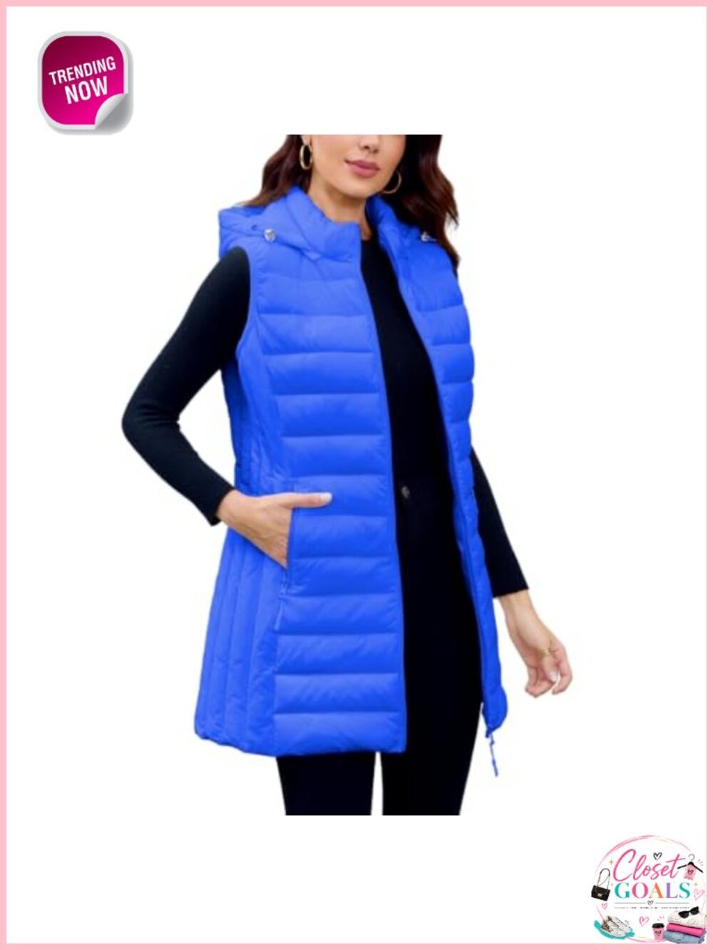 Ultra-Thin Lightweight Packable Quilted Puffer Vest with Pockets and Detachable
